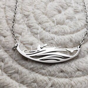 Close 2 UR Heart stainless steel 18 inch necklace kayaking the rapids